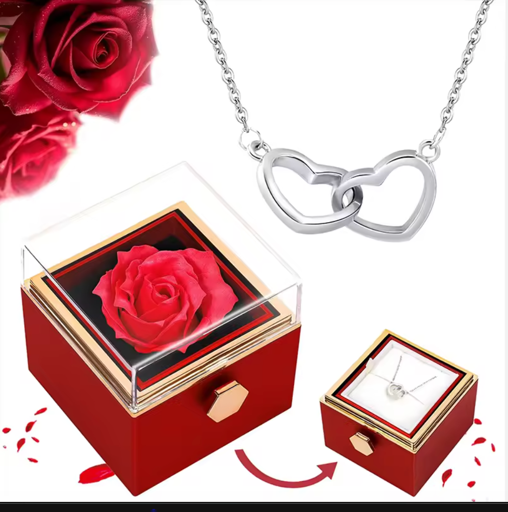 Collier Cœur Rose Éternelle