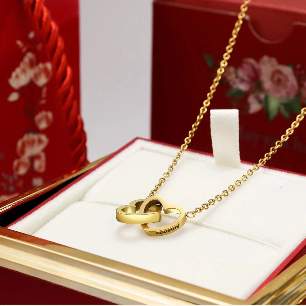 Collier Cœur Rose Éternel Chic
