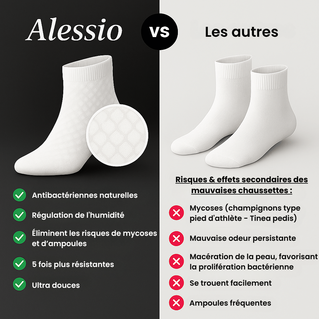 Chaussettes en Bambou Confort Plus – Lot de 4 + 1 offerte